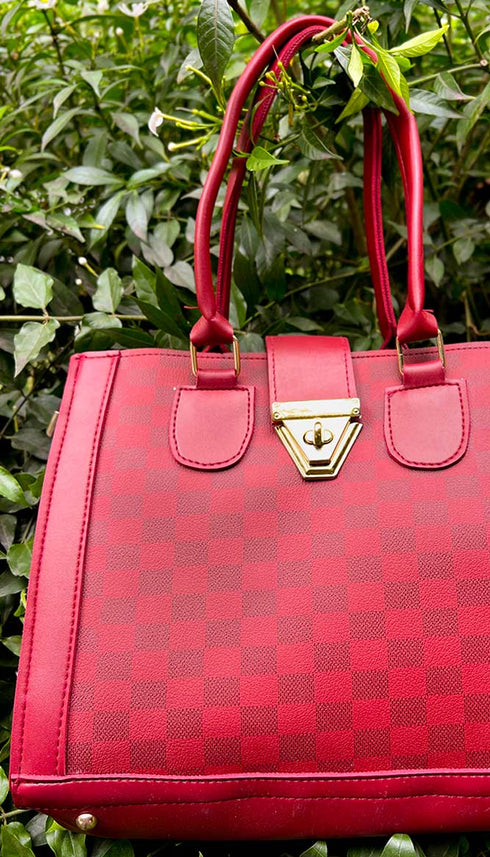 Checkered Maroon